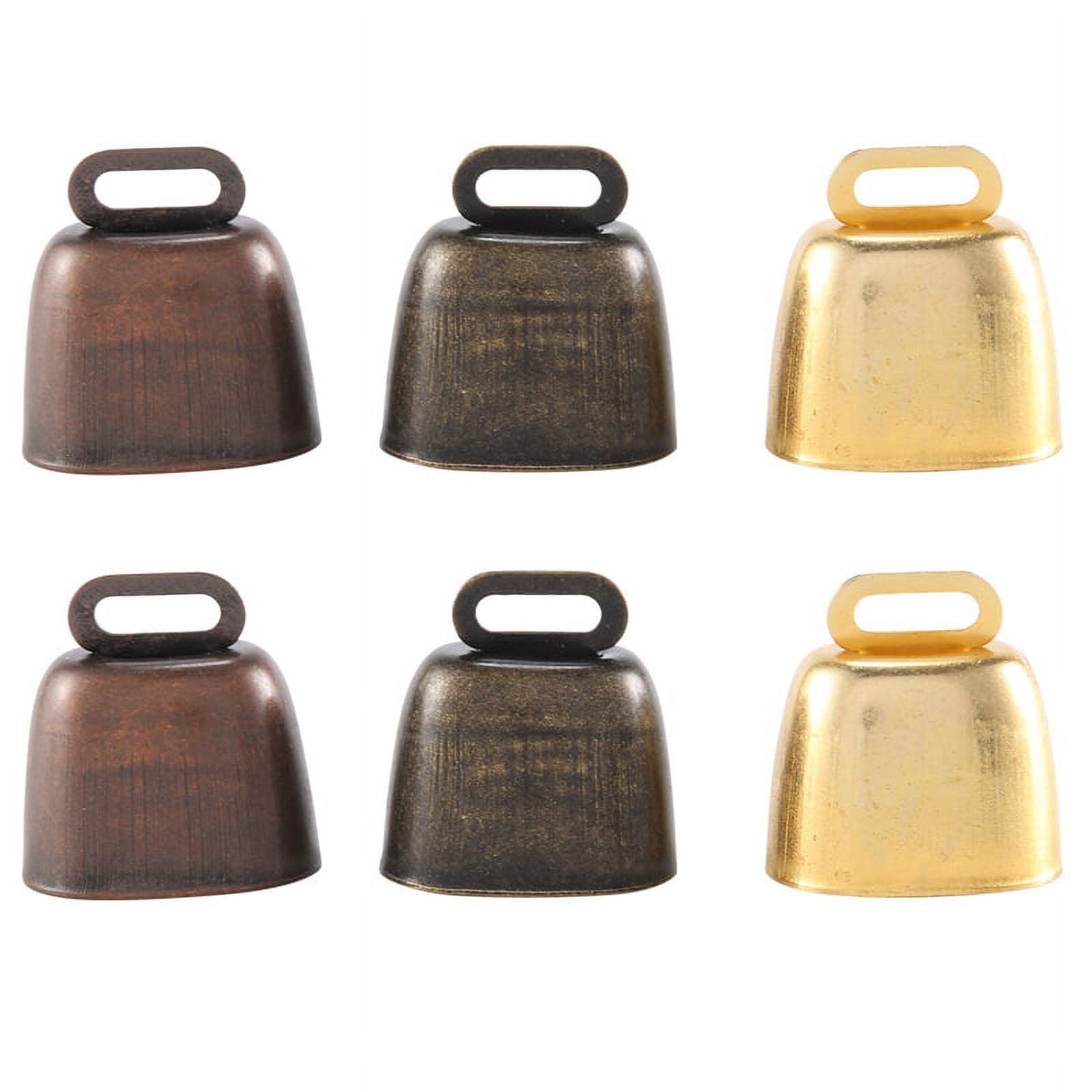 2-Pack Vintage Copper Animal Bells - 4.7x5cm Grazing Bells For Cows, Horses, Sheep & Pets