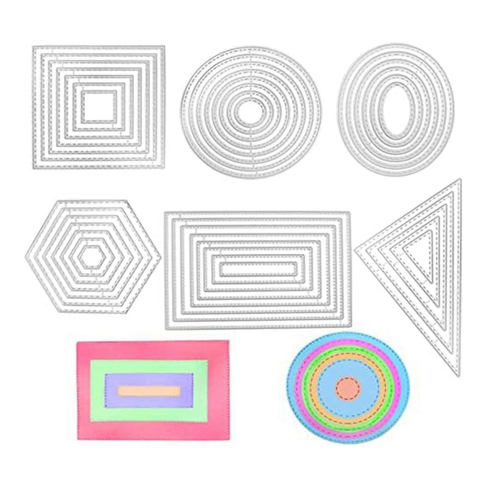 6 Pieces Cutting Die Stencils Metal Set,Different Shape Die Cut Polygon ...