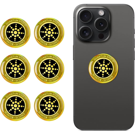 6 Pieces Decorative Cell Phone Stickers, Protection Stickers for Cell Phone Tablets Laptops Computer WiFi Printer TV Electronic Devices-Golden