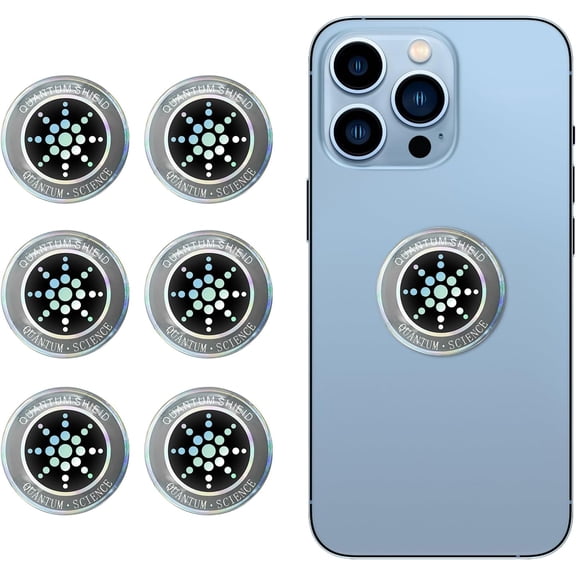 6 Pieces Decorative Cell Phone Stickers, Protection Stickers for Tablets Laptops Computer WiFi Printer TV Electronic Devices-Silver