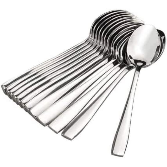6-Pieces Dinner Spoons Set, Food Grade Stainless Steel Spoons for Home, Kitchen or Restaurant - Mirror Polished, Dishwasher Safe | Set of 6 pieces