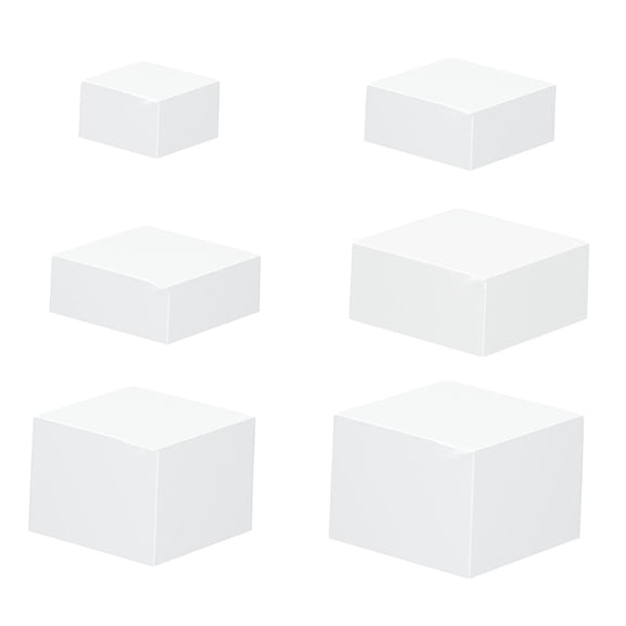 6 Pieces Display Riser Box Nesting Hollow PP Material for Buffet Table Event Party Collectibles
