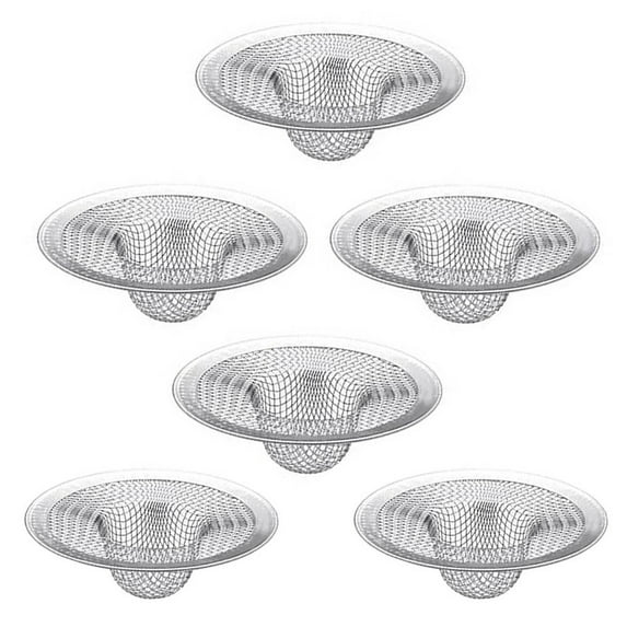 6 Pieces Drain Hair Catcher Bathtub Shower Drain Cover Kitchen Sink Strainer Stainless Steel Sink Drain Stopper Filter for Kitchen Bathroom