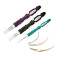 thumbnail image 1 of 6 Pieces Dreadlock Crochet Hook Hair Weaving DIY Your Hairstyle Salon Hair Extensions Tool Silicone Handle Hair Braiding Tool, 1 of 10