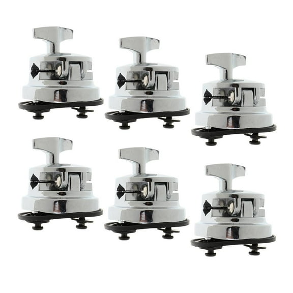 6 Pieces Drum Holder Base Plate Drum Rack Clamp Drum Tom Mount Bracket , 6 Pieces Type A