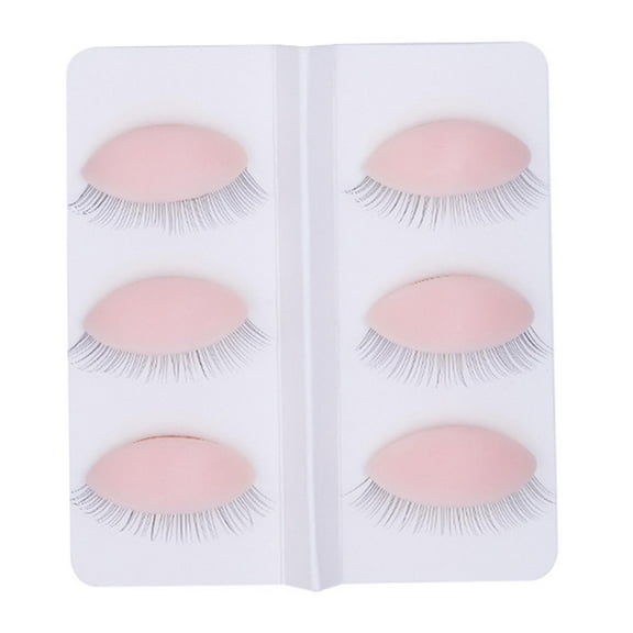 6 Pieces False Eyelashes Extension Eyelids Beginner Eyelash Practice Eyelids color 3