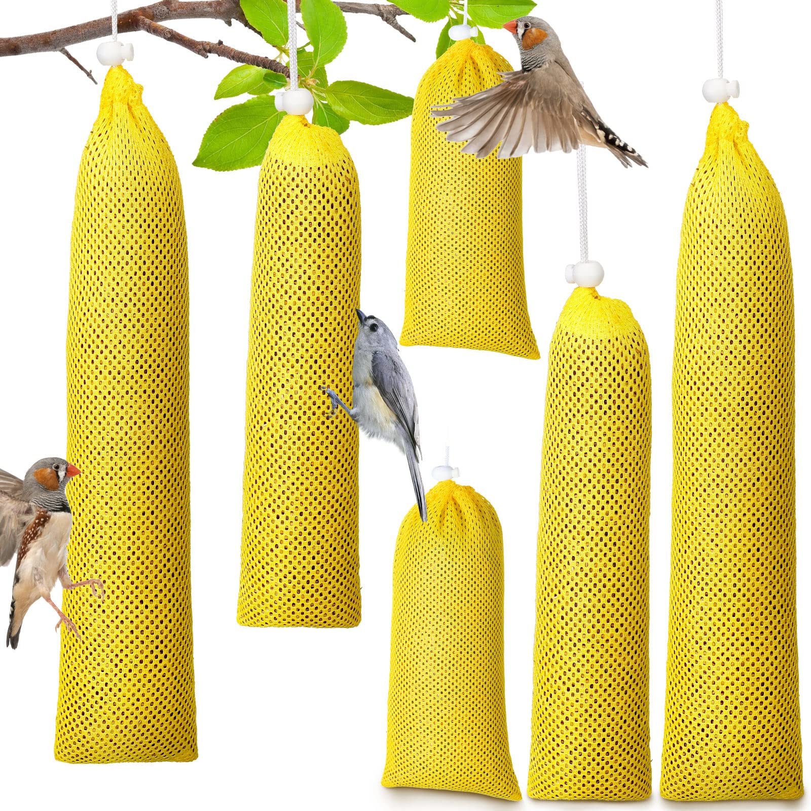 6 Pieces Finch Sock MMF7 Feeder Finch Feeders Without Seeds for