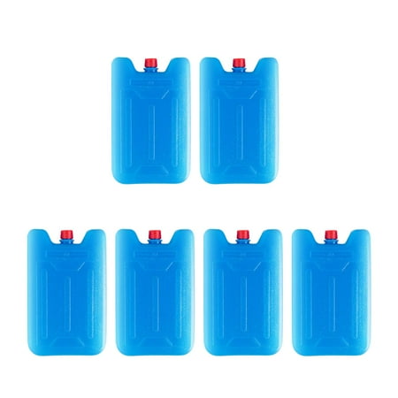 6 Pieces Freezer Packs, Ice Blocks Cooling Elements that Simply Stays for Longer Travel Blocks Ice Packs for Travel 18cmx12cmx3.5cm