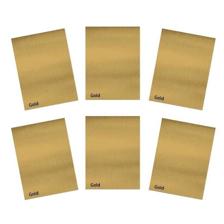 6 Pieces Gold Dye Sublimation Blank Aluminum Board Heat Thermal Transfer  Steel Sheet Engraved 10 X 15 cm 4''x6'' 