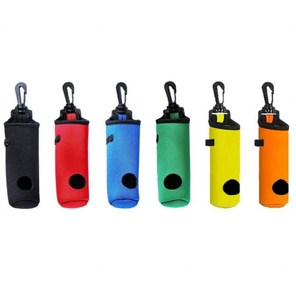 6 Pieces Golf Tee Holder Golf Ball Carry Bag Pouch Golf Ball Holder Keychain Belt Clip Golf Gifts Accessories,6 * Bag,As Shown