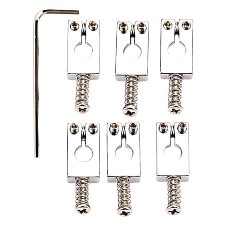 6 Pieces Guitar Bridge Rolling Saddles for Electric Guitar Accessories Parts