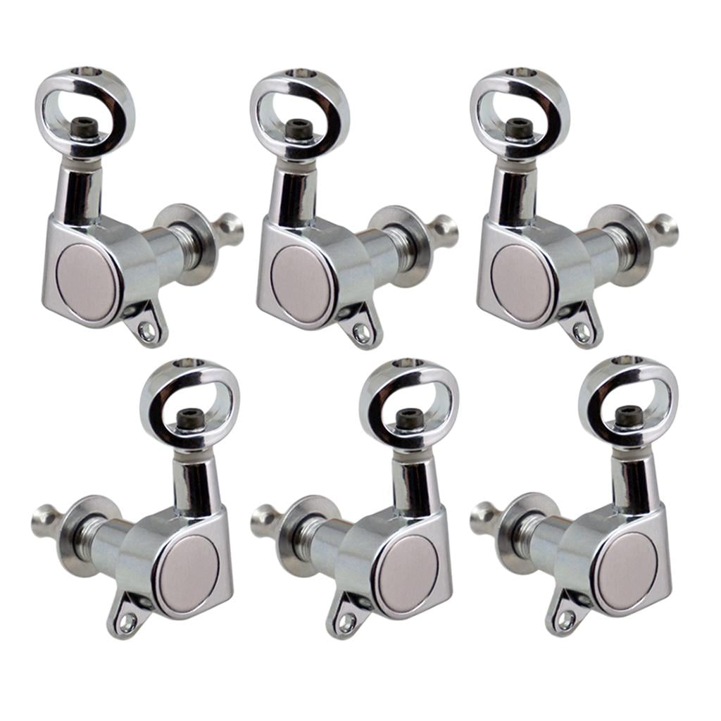 6 Pieces Guitar Replacement Full Closed Tuning Pegs Machine Heads for Electric/Acoustic Guitar