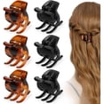 thumbnail image 1 of 6 Pieces Hair Claw Clips, Medium Size Hair Claws 1.3 Inch Hair Jaw Clip for Women Girls Thick or Medium Hair, 1 of 5
