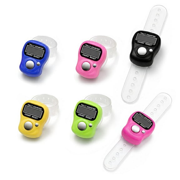 BlinkLLX 6 Pcs 5-Digit Resettable Hand Finger Tally Counter Clickers