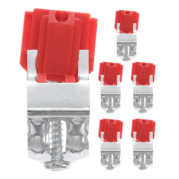 CIMAXIC Kitchen Sink Clips Red ABS No Drill Adjustable Installation for Undermount 6Pcs