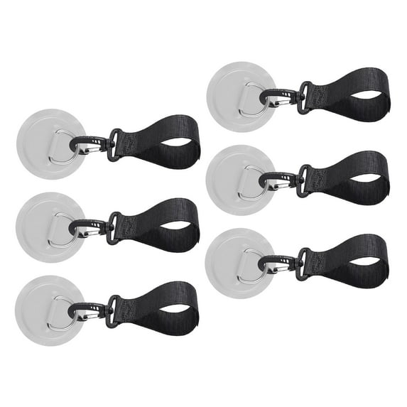 6 Pieces Holder Straps Keeper Inflatable Boat Paddle Storage Durable Clip for Rowing, Canoe, Watercraft Gray