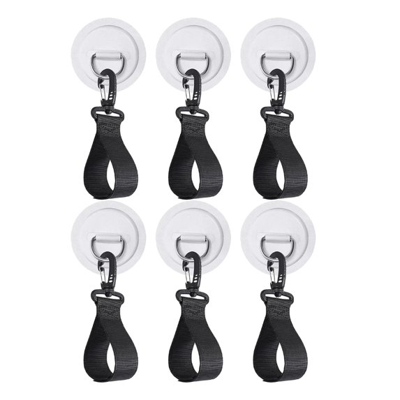 6 Pieces Holder Straps Keeper Inflatable Boat Paddle Storage Durable Clip for Rowing, Canoe, Watercraft White
