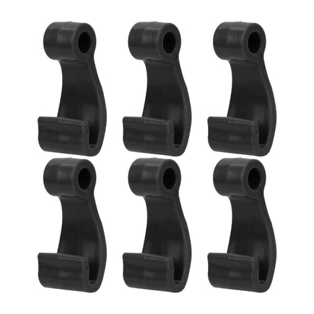 6 Pieces Lashing Hook Hooks Heavy Duty Multifunctional Black Nylon Bungee Cord Hooks for Kayaks Accessories Fishing Raft Boat Paddle