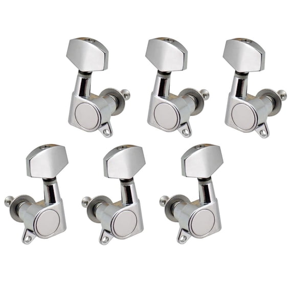 6 Pieces Left + Right Electric Guitar Replacement Tuning Pegs Square Tuning Keys