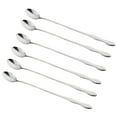 thumbnail image 1 of 6 Pieces Long Handle Iced Tea Spoon,Stainless Steel Coffee Mixing Spoons - Long Cream Dessert Spoons,Serving Spoons,Dinner Spoons,Table Spoons,Yogurt Spoon,Afternoon Teaspoon,Stainless Spoons,10.2", 1 of 4