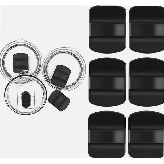 6 Pieces Magslider Replacement Kits Magslider Tumbler Lids for Yeti Rambler Ozark Trail Rtic BPA Free Shatter-Resistant Spill-Resistant Dishwasher Safe Lids Covers for Tumblers Cups
