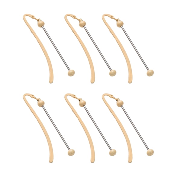 6 Pieces Metal Bookmarks Beadable Book Markers Handmade Bookmarks Hooks Bookmarks Page Marker Jewelry Pendant Charm