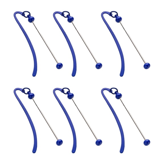 6 Pieces Metal Bookmarks Beadable Book Markers Handmade Bookmarks Hooks Bookmarks Page Marker Jewelry Pendant Charm