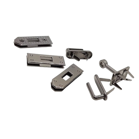 6 Pieces Metal Purse Closure Hardware Set Easy Installation Multi Purpose Bag Replacement Part