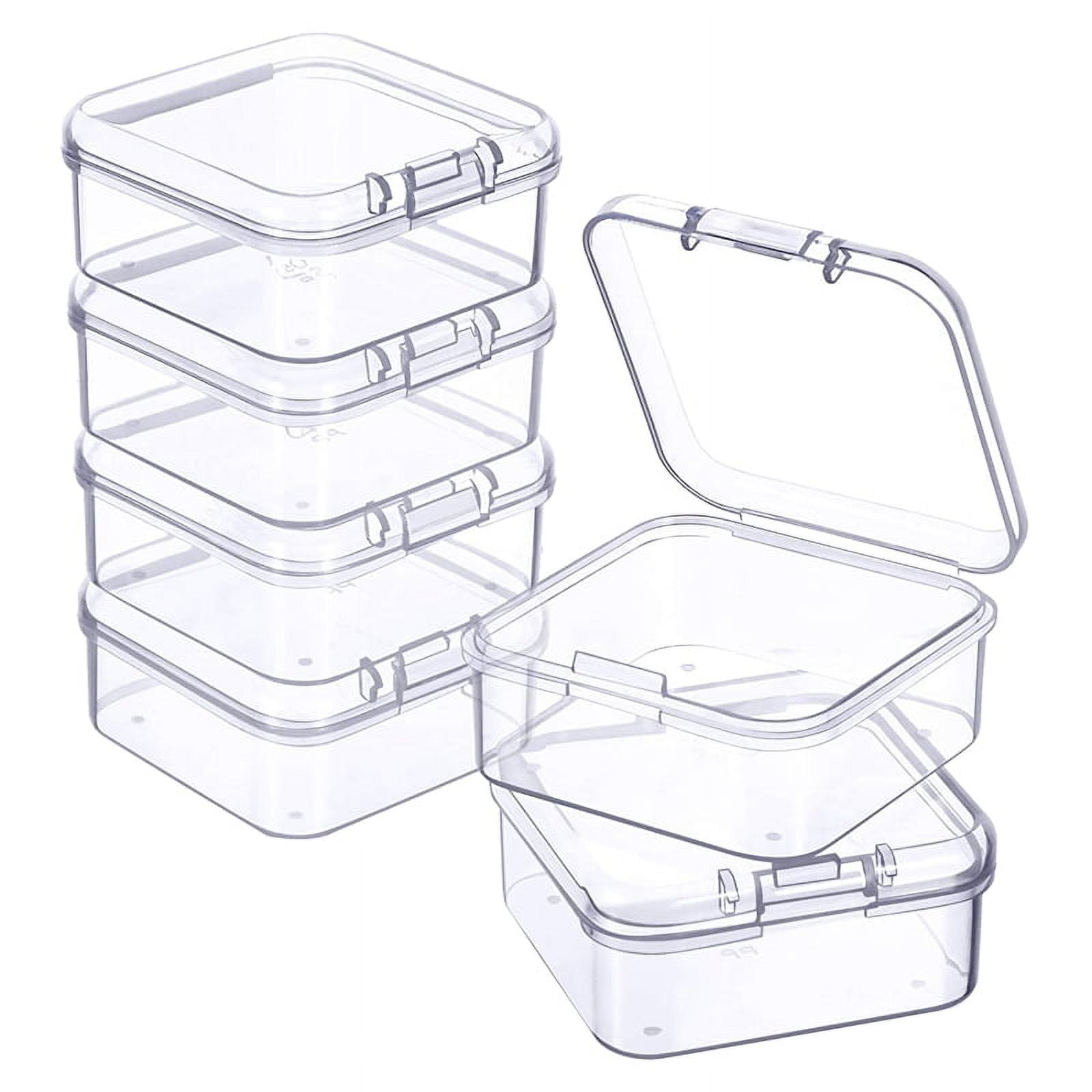 Ycnpeatt 6 Pack Mini Storage Boxes Plastic Storage Box Organiser Box with Lid Small Stora