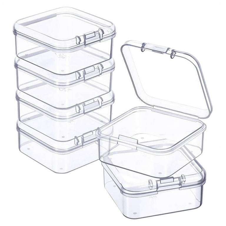 Plastic Storage Box Mini Clear Jewelry Organizer Case Beads