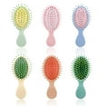 thumbnail image 1 of 6 Pieces Mini Wet Hair Brush, Travel Detangling Brush, for Most Hair Types, with Ease Knots Without Tears or Breakage, Multicolor, 1 of 4