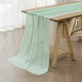 thumbnail image 1 of 6 Pieces Mint Chiffon Table Runner 12x118 Inches for Wedding Reception Rustic Birthday Party Decorations, 1 of 7