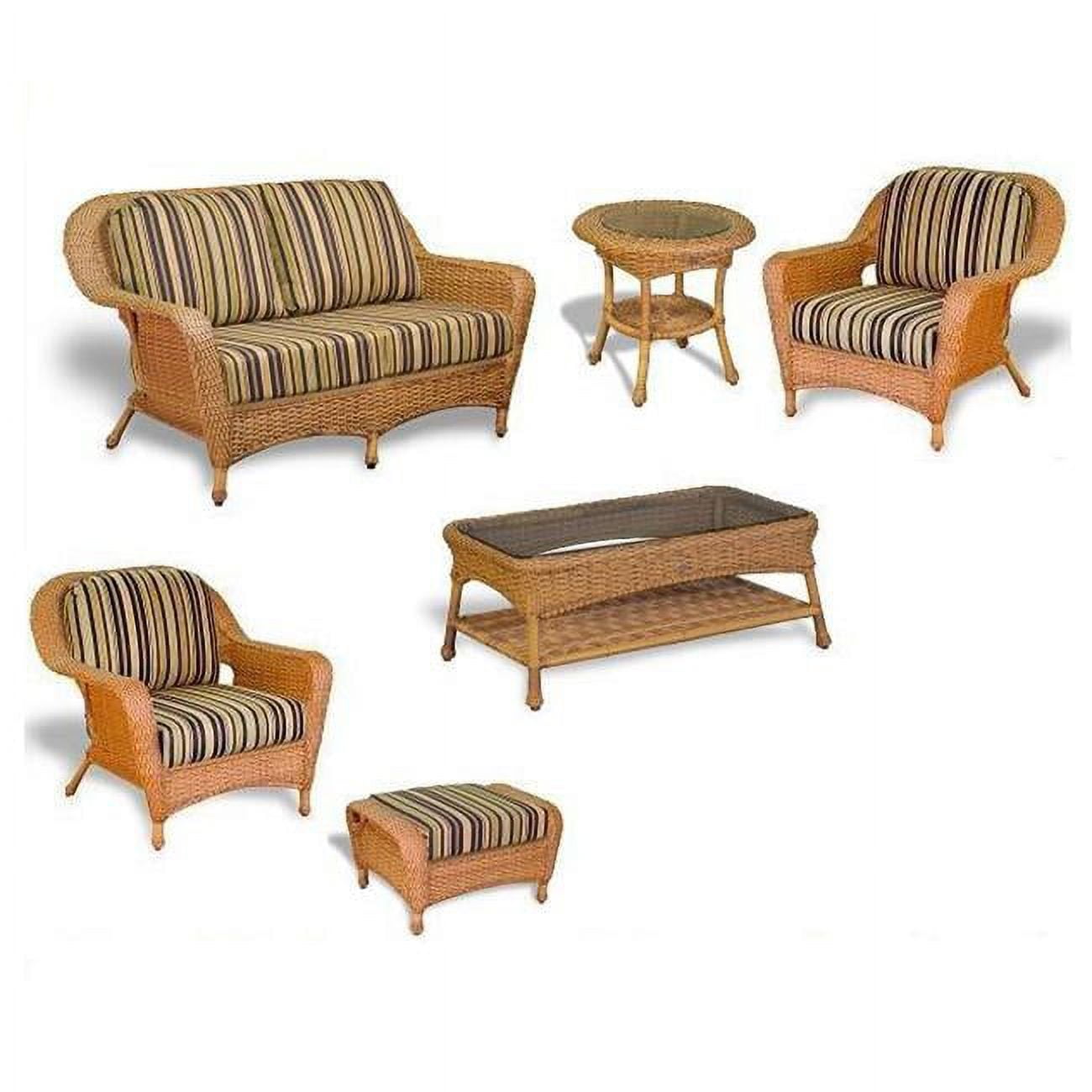 6 Pieces Mojave Resin Wicker Loveseat Patio Furniture Set