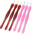 thumbnail image 1 of 6 Pieces Nail Cuticle Knife Cuticle Trimmer Remover Pusher Stainless Steel Dead Skin Callus Removal Fork with Plastic Handle Nail Art Tool Nail Cleaner Tool for Fingernail and Toenail, 1 of 1