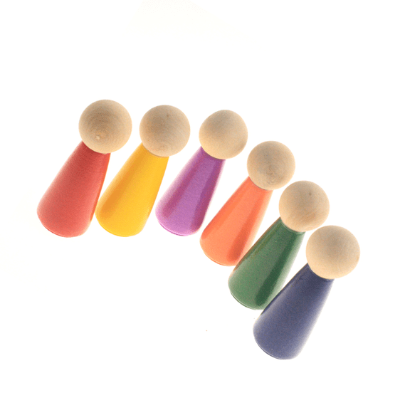 6 Pieces Natural People Set For Painting Childrens Educational Toy And Decorative Figurines