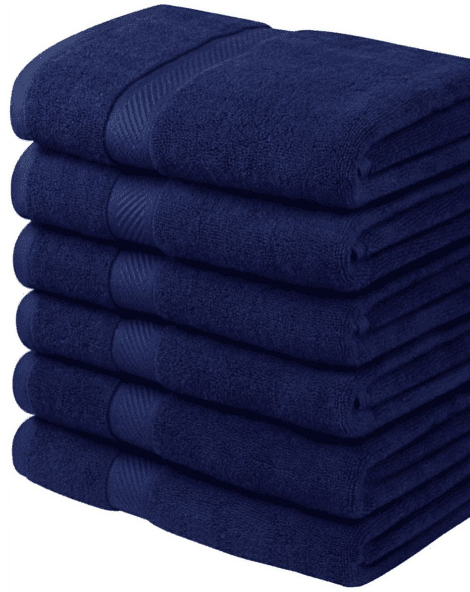 CrystalTowels 7-Pack Bath Towels - Extra-Absorbent - 100% Cotton