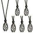 thumbnail image 2 of Crystal Pendant Anjiucc 6 Pcs Crystal Cage Necklace Holder Necklace Cord Empty Stone Holder Pendant Stone Holder With Adjustable Length (3pcs Khaki 3pcs Black), Adult Crystal Holder For Stones 2 of 11