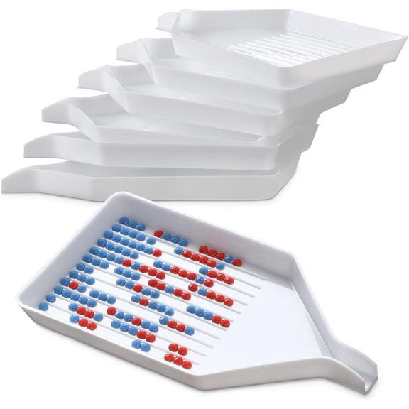 6 Pieces Of Plastic Diamond Art Painting Bead Classification Tray (3.8 X 2.2 Inches) Diy Craft Accessories And Tools