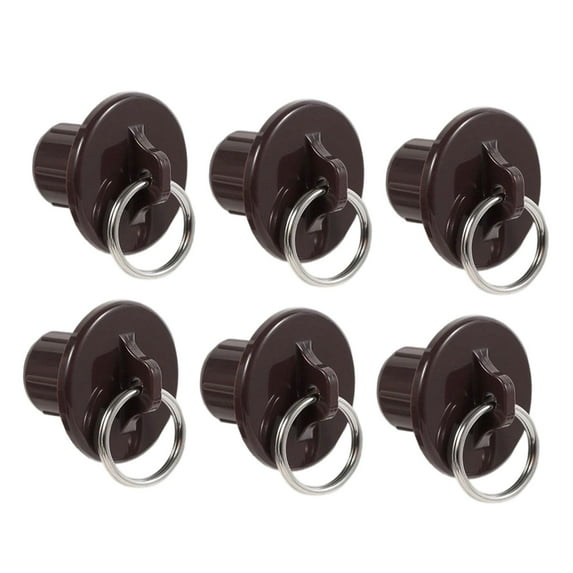 6 Pieces Outdoor Blinds Caps Roller Shutters Rings Shade Parts SUN Resistant Brown for Deck Sunshades Systems