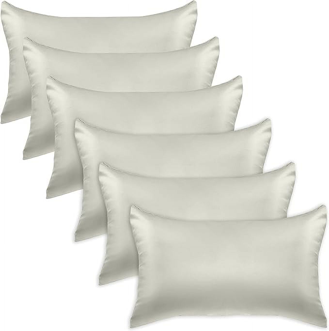 6 Pieces Pillowcase Set with Hidden Zipper closure, King, Light Jade