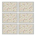 thumbnail image 1 of 6 Pieces Place Mat Linen Durable Table Placemats Summer Fruits Place Mats for Outdoor Tables Desk Kitchen, 1 of 2