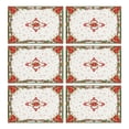 thumbnail image 1 of 6 Pieces Place Mat Linen Non Slip Table Placemats Funny Christmas Rustic Farmhouse Placemats for Party Kitchen Dining Decoration, 1 of 2