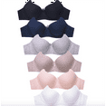 thumbnail image 1 of 6 Pieces Plus Size Wired Full Cup Plain Gentle Push Up Bra D/DD 42DD (4307wal), 1 of 1