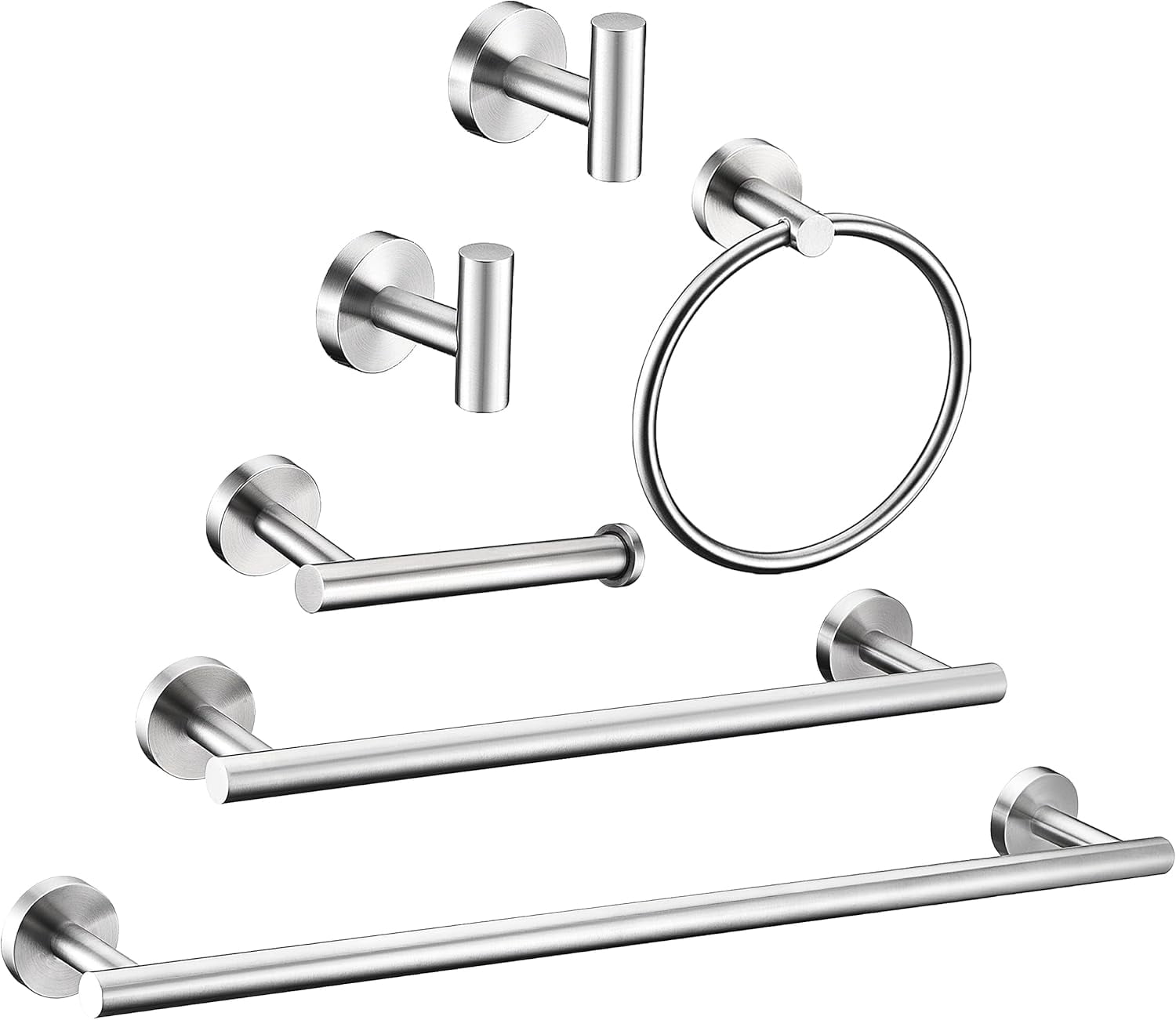 6 Pieces Polished Chrome Bathroom Hardware Accessories Set Hand Towel ...