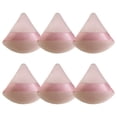 thumbnail image 1 of 6 Pieces Powder Puff Face Makeup Soft Triangle Powder Puffs - for Loose Powder Mineral Powder Body Powder Foundation Sponge Makeup Tool - light pink, 1 of 5