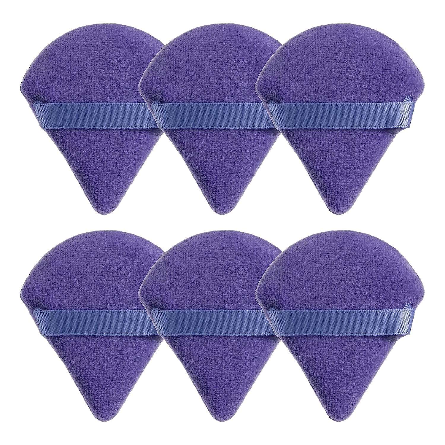 6 Pieces Powder Puff for Face Powder, Triangle Makeup Puff, Cotton