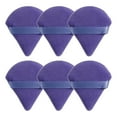 thumbnail image 1 of 6 Pieces Powder Puff for Face Powder, Triangle Makeup Puff, Cotton Velour Triangle Face Puffs for Setting, Contouring, Under Eyes, and Corners, 2.76-inch Normal Size, with Strap, Beauty Tool, 1 of 5