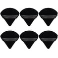 thumbnail image 1 of 6 Pieces Powder Puff Face Soft Triangle Makeup Puff for Loose Powder Body Powder, Wedge Shape Velour Cosmetic Sponge for Contouring, Under Eyes and Corners, Beauty Makeup Tools, 1 of 5