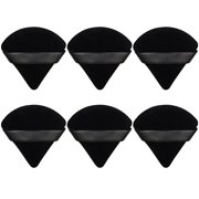 6 Pieces Powder Puff Face Soft Triangle Makeup Puff for Loose Powder Body Powder, Wedge Shape Velour Cosmetic Sponge for Contouring, Under Eyes and Corners, Beauty Makeup Tools