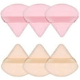 thumbnail image 1 of 6 Pieces Powder Puff Face Soft Triangle for Loose and Body Powder, Velour Makeup and Foundation Blending Sponges Set Beauty Blender Tools(Black), 1 of 6